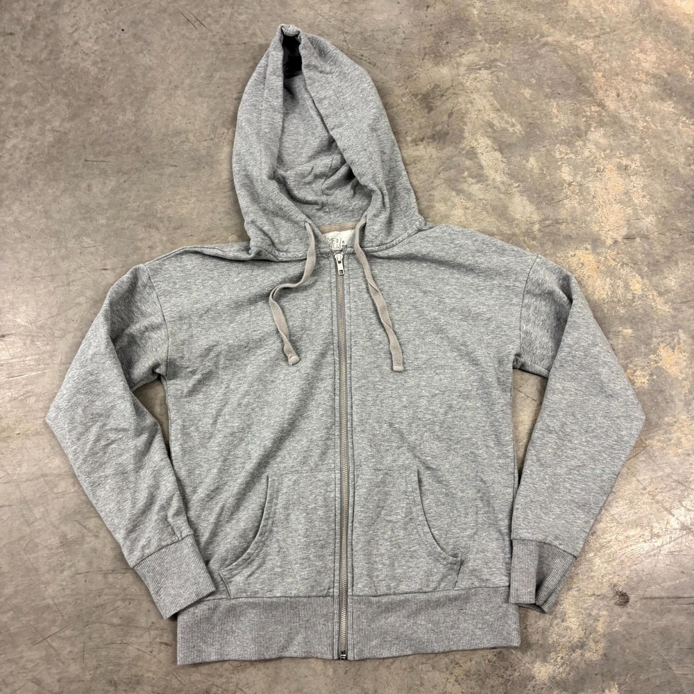 Time And Tru Gray Full Zip Hoodie Women's Small S 4-6 Lightweight Sweatshirt